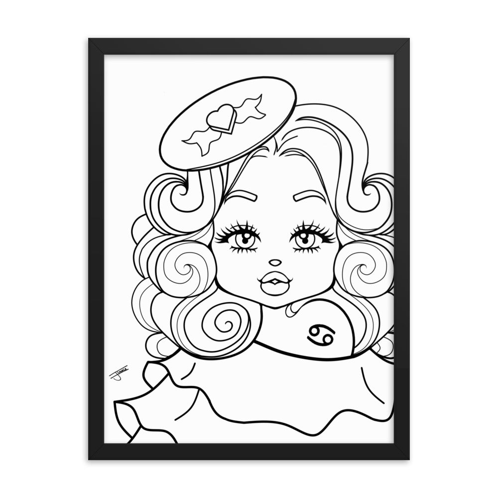 Miss Cancerian Neutral Framed poster