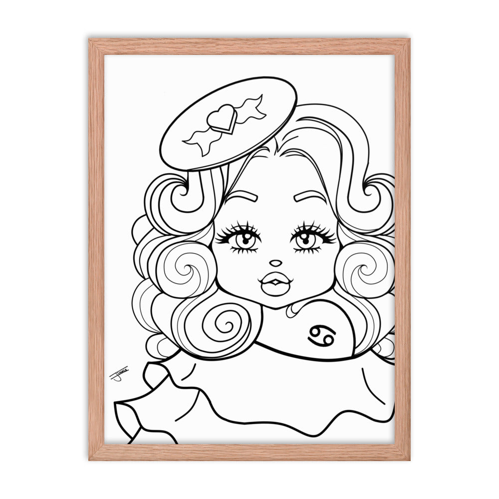 Miss Cancerian Neutral Framed poster