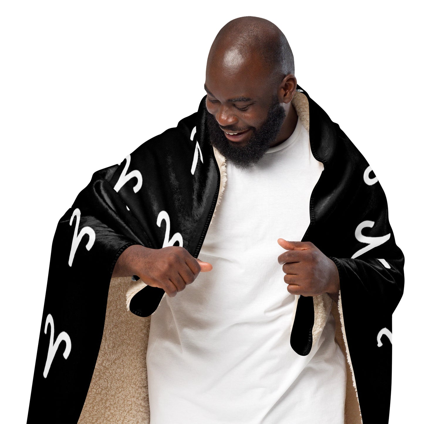 Aries Sherpa blanket Black