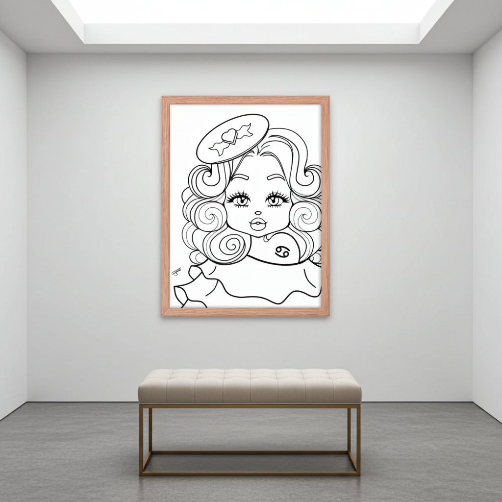 Miss Cancerian Neutral Framed poster