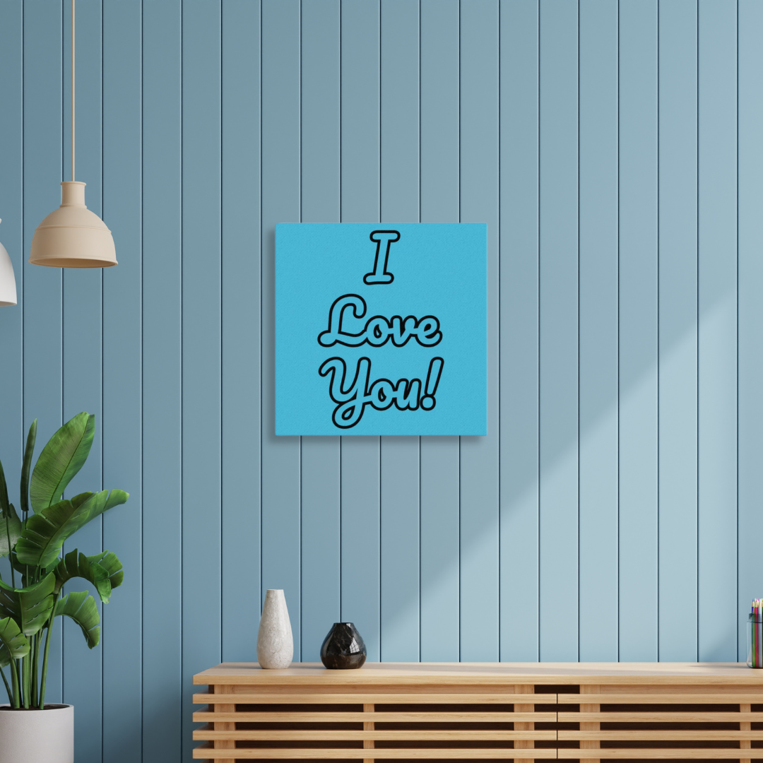 I love you! Canvas Blue