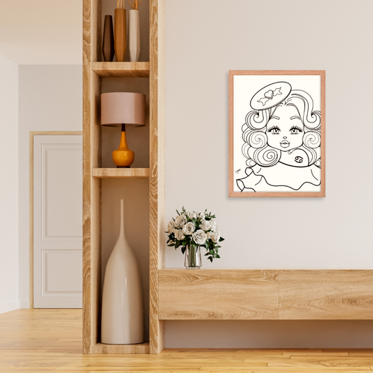 Miss Cancerian Neutral Framed poster