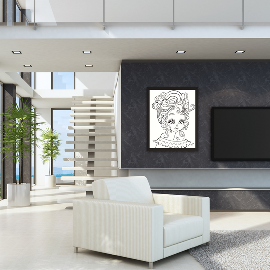 Miss Capricorn Neutral Framed poster