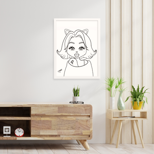Miss Leo Neutral Framed poster