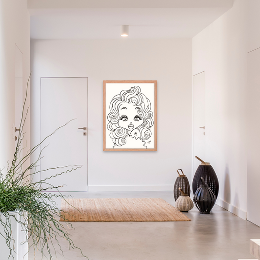 Miss Pisces Neutral Framed poster