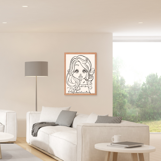 Miss Sagittarius Neutral Framed poster