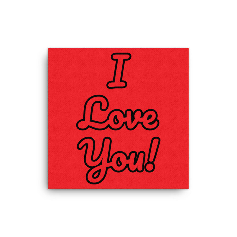 I love you! Canvas Red
