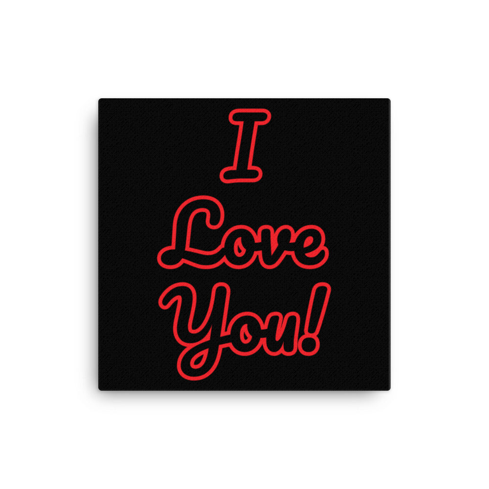 I love you! Canvas Black