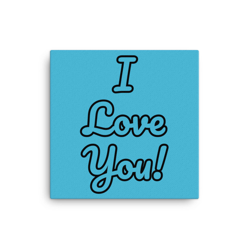 I love you! Canvas Blue