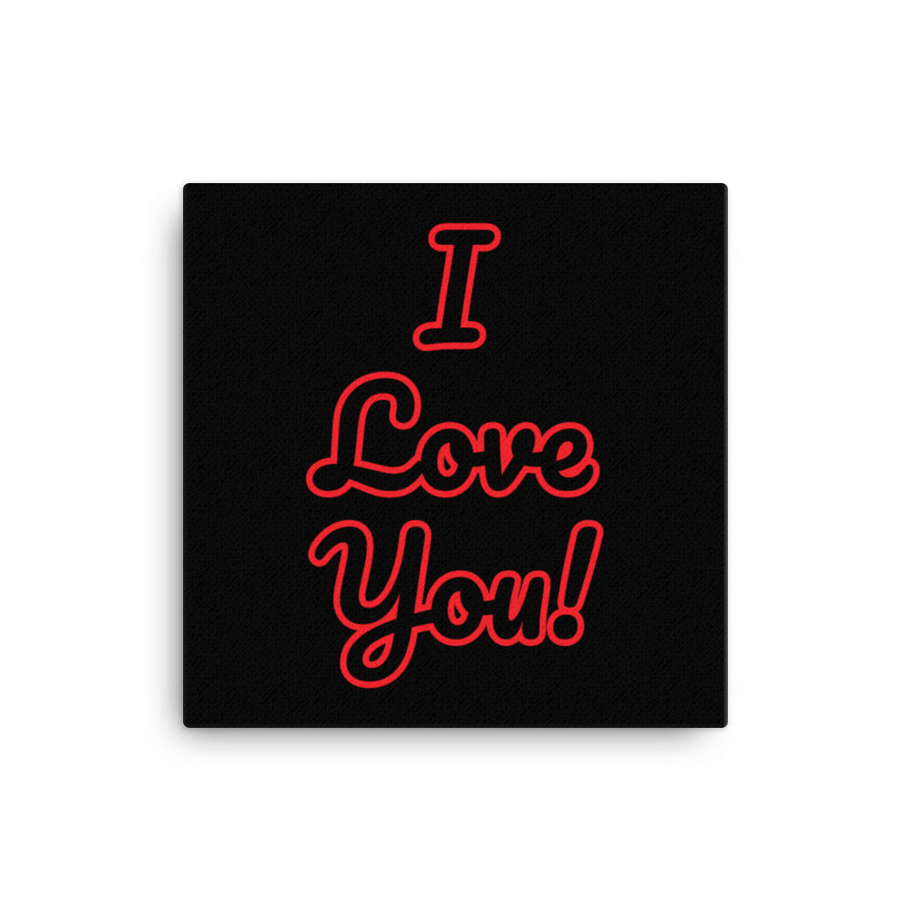 I love you! Canvas Black
