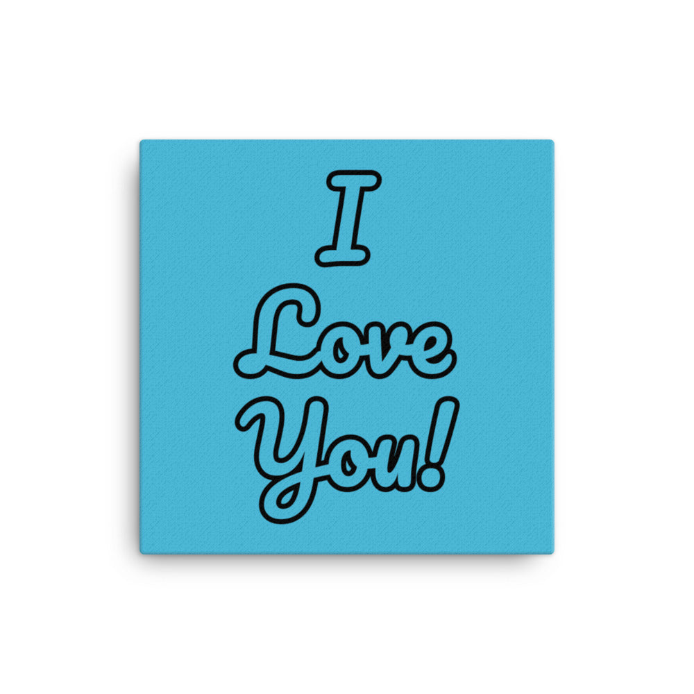 I love you! Canvas Blue