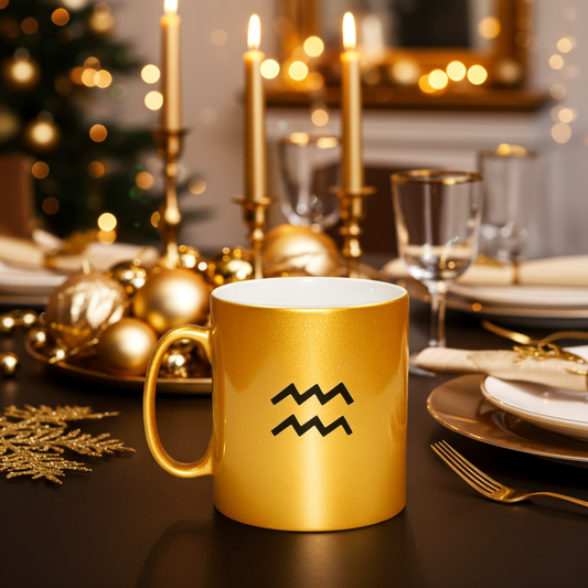 Aquarius Mug Silver / Gold