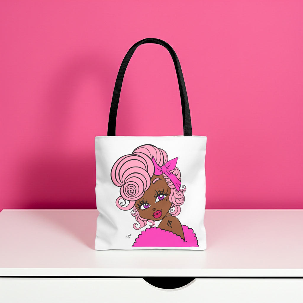 Miss Scorpio Pink Tote Bag