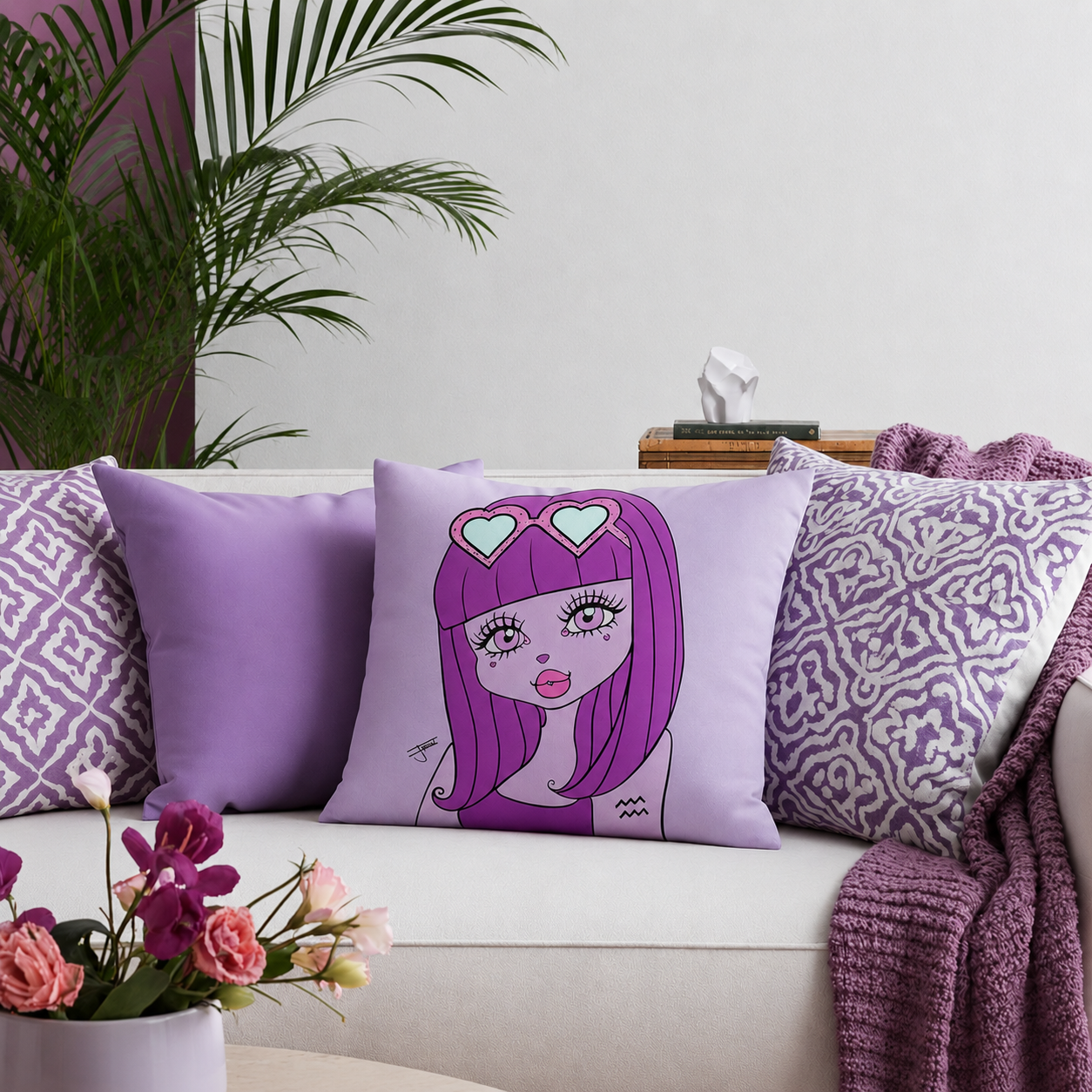 Miss Aquarius Pillow