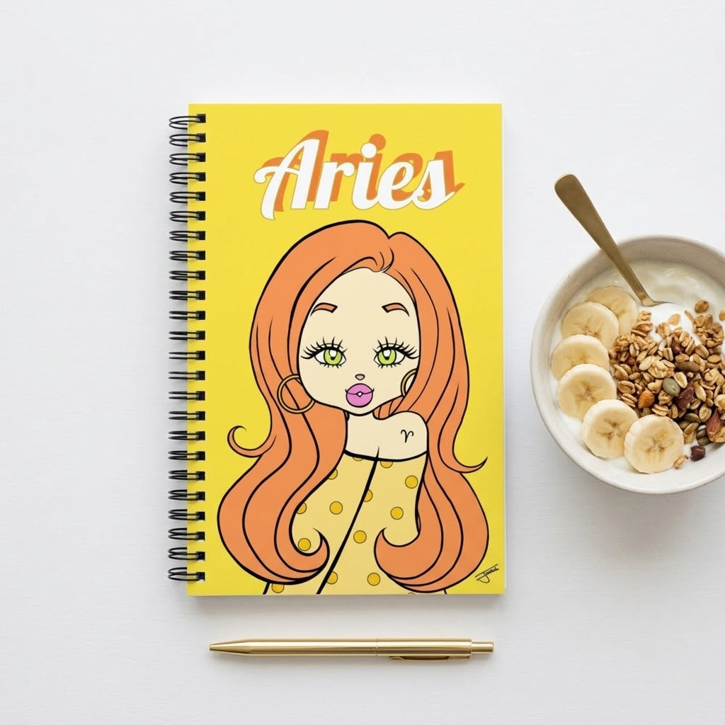 Miss Aries Spiral notebook