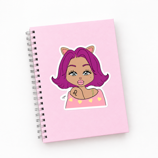 Miss Leo Sticker