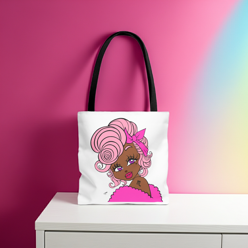 Miss Scorpio Pink Tote Bag