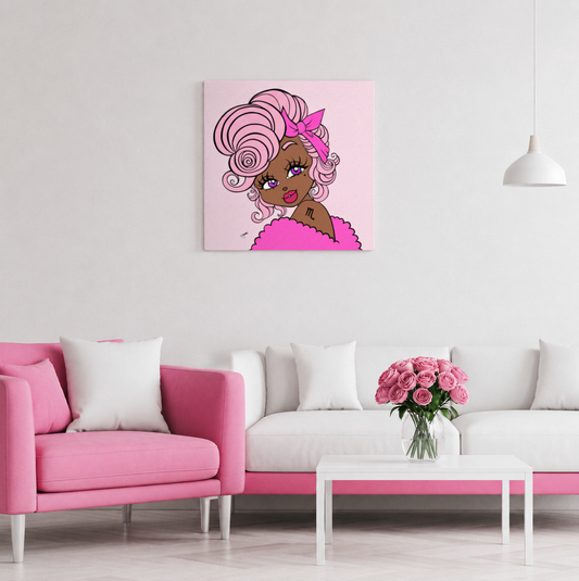 Miss Scorpio Pink Canvas