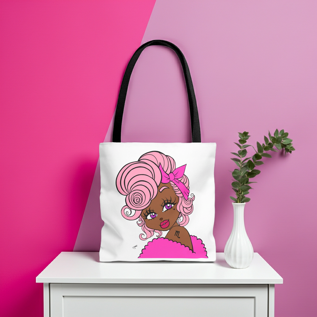 Miss Scorpio Pink Tote Bag