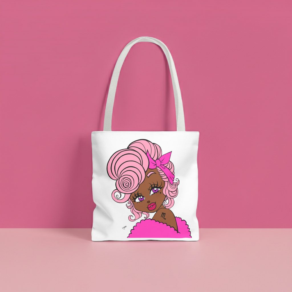 Miss Scorpio Pink Tote Bag