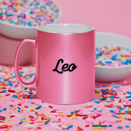 Leo Pink Shimmer Mug