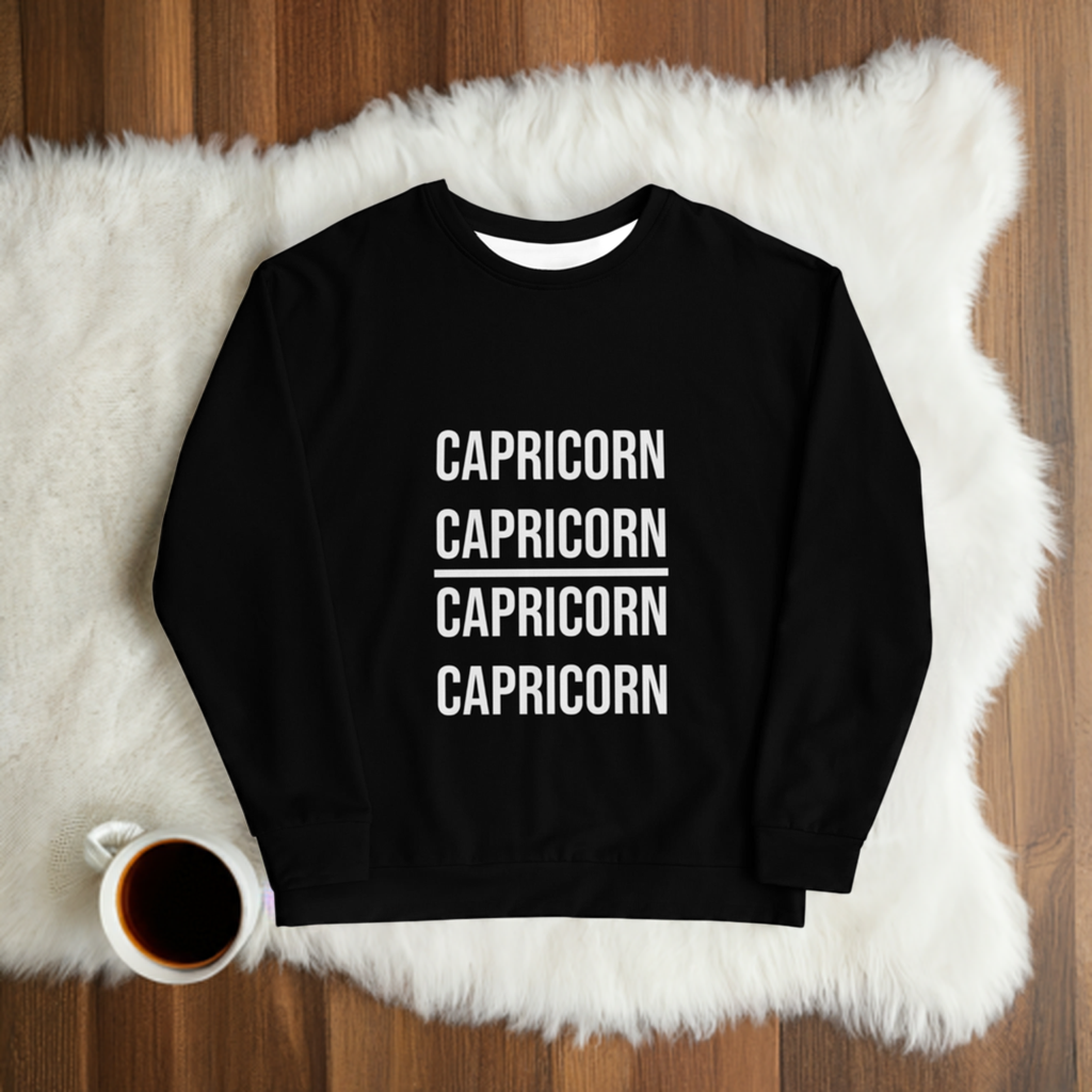 Capricorn Sweatshirt Black