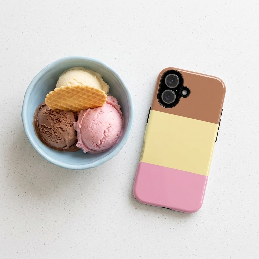 Neapolitan ice cream iPhone Case 🤎💛🩷