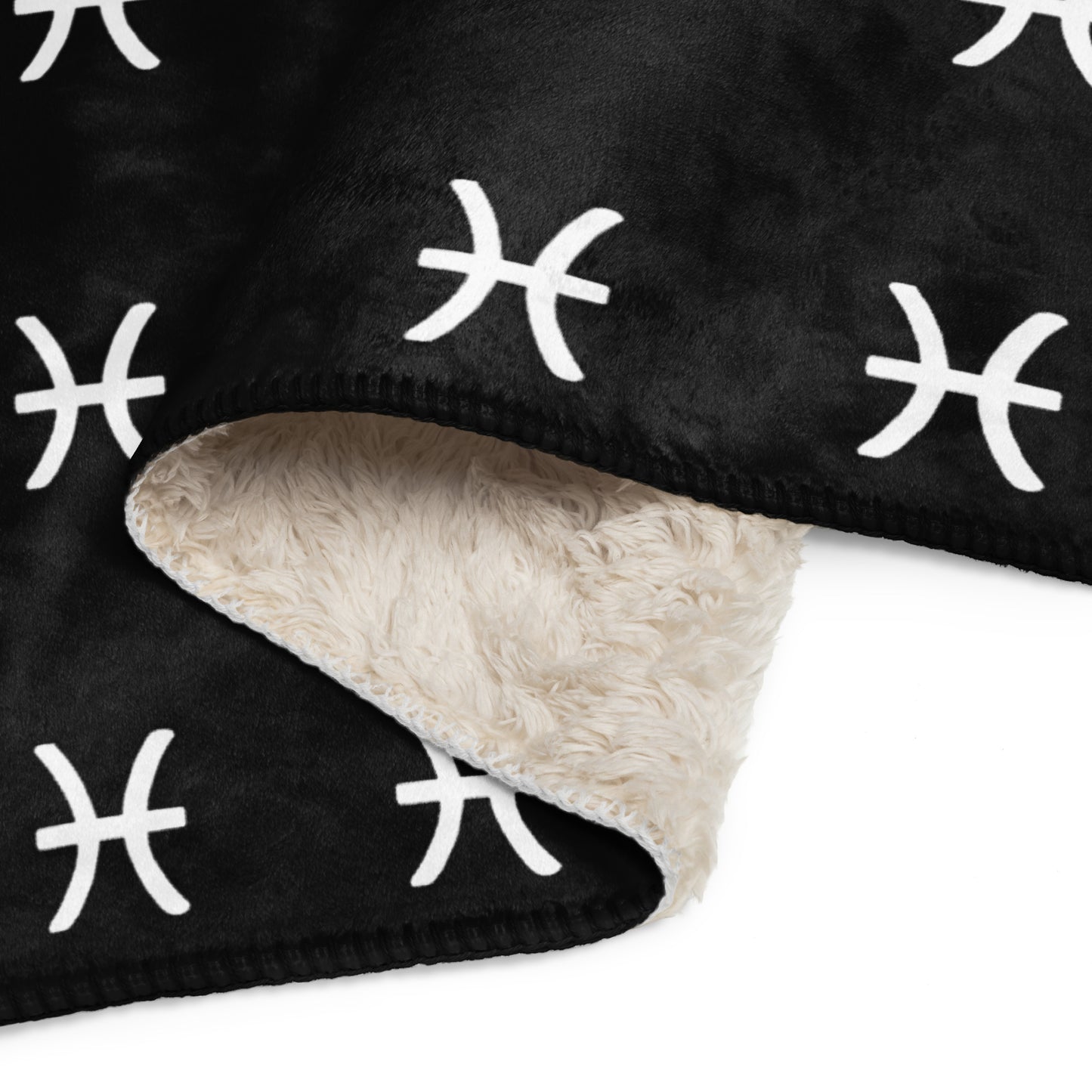 Pisces Sherpa blanket Black