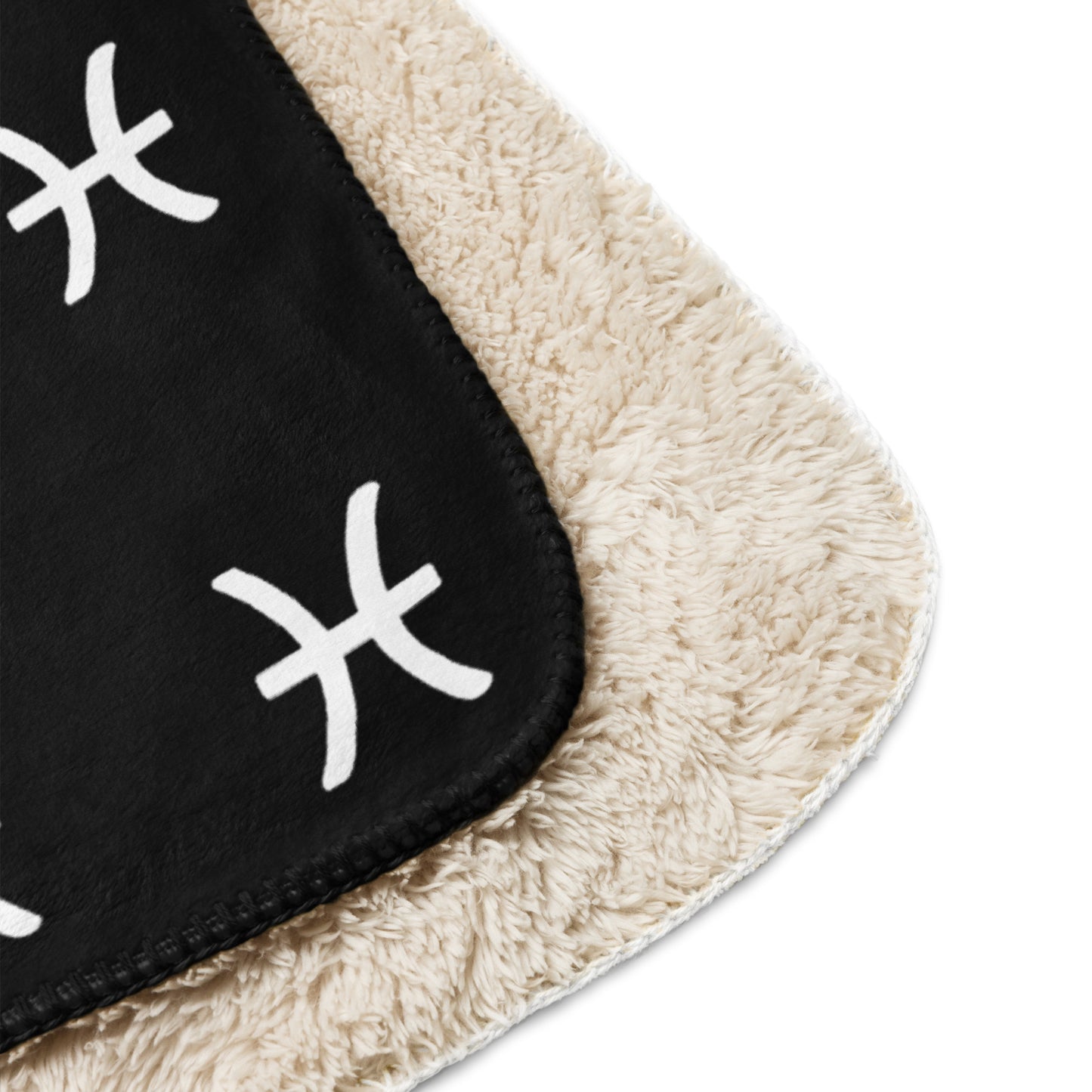 Pisces Sherpa blanket Black