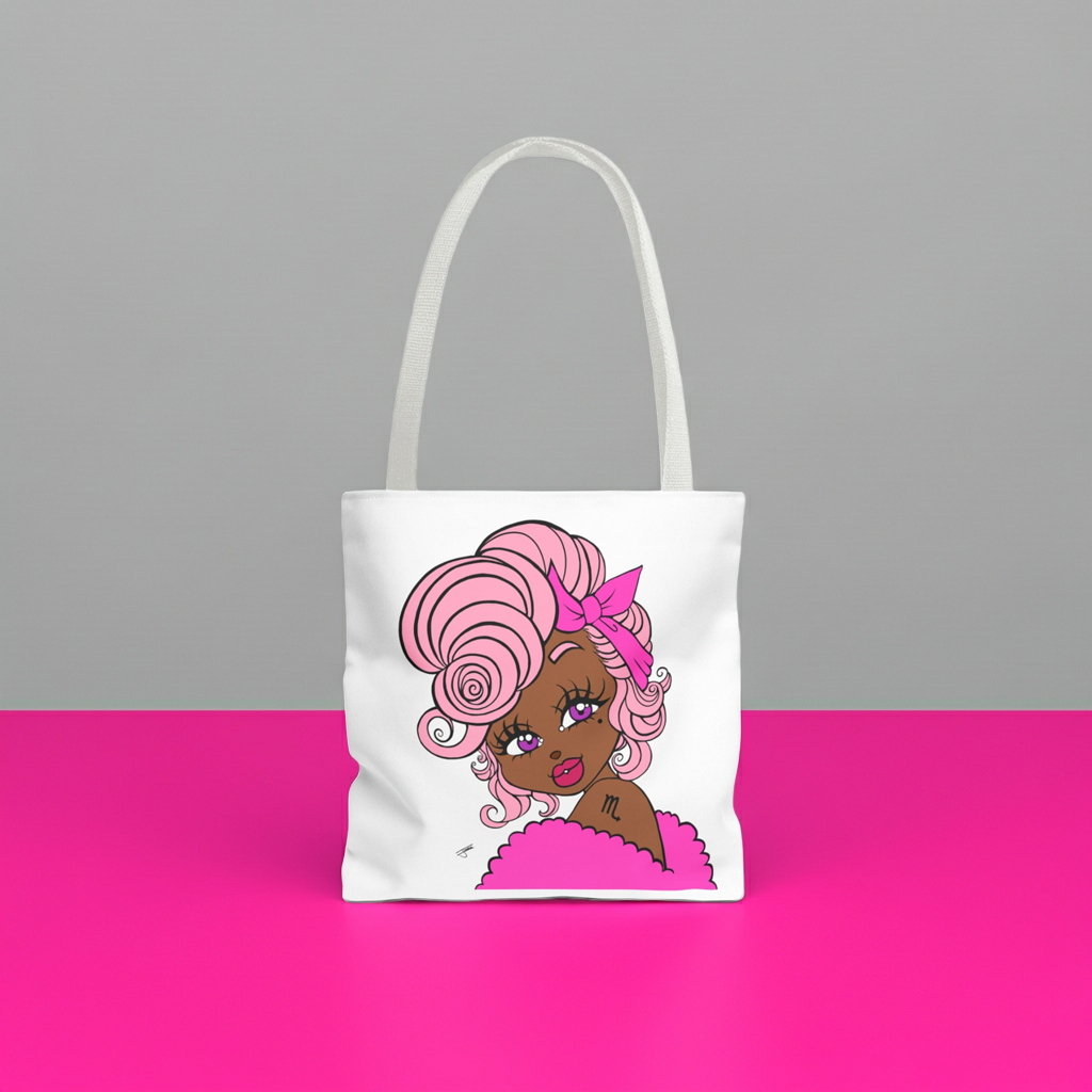Miss Scorpio Pink Tote Bag