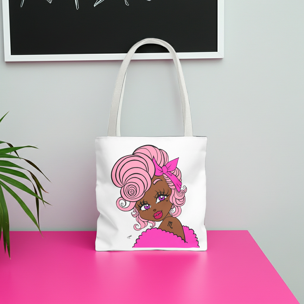 Miss Scorpio Pink Tote Bag