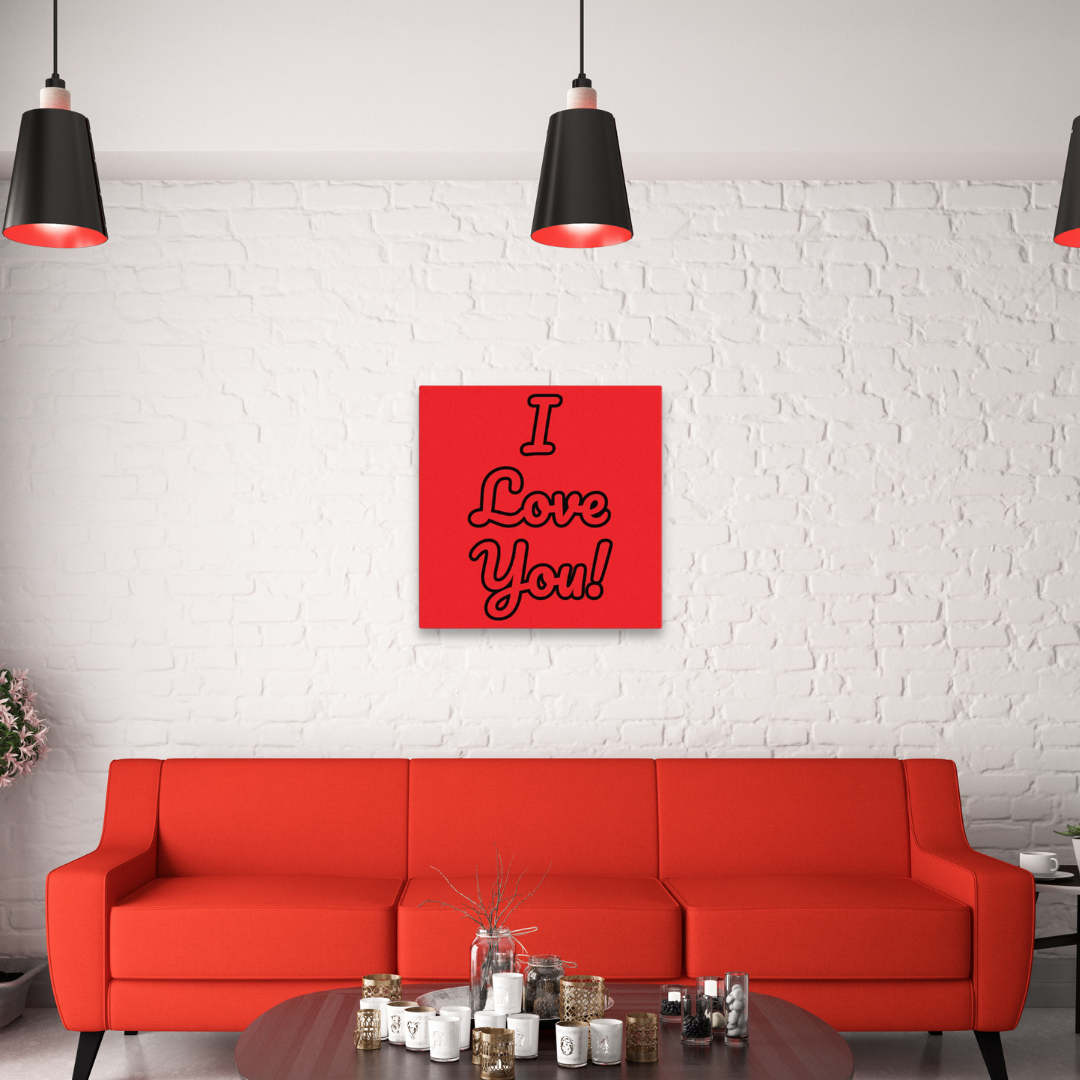 I love you! Canvas Red