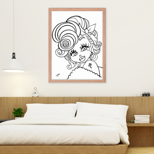 Miss Scorpio Neutral Framed poster
