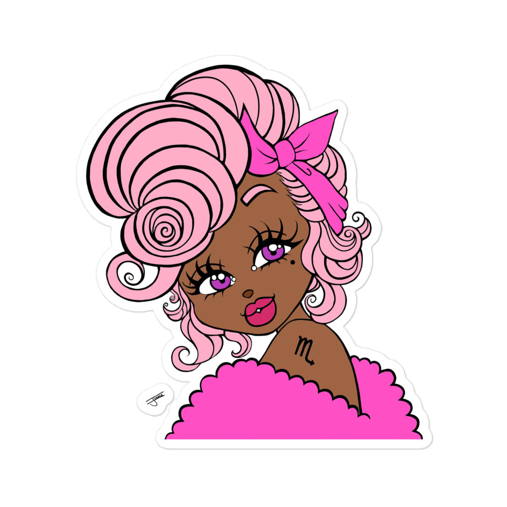 Miss Scorpio Pink Sticker