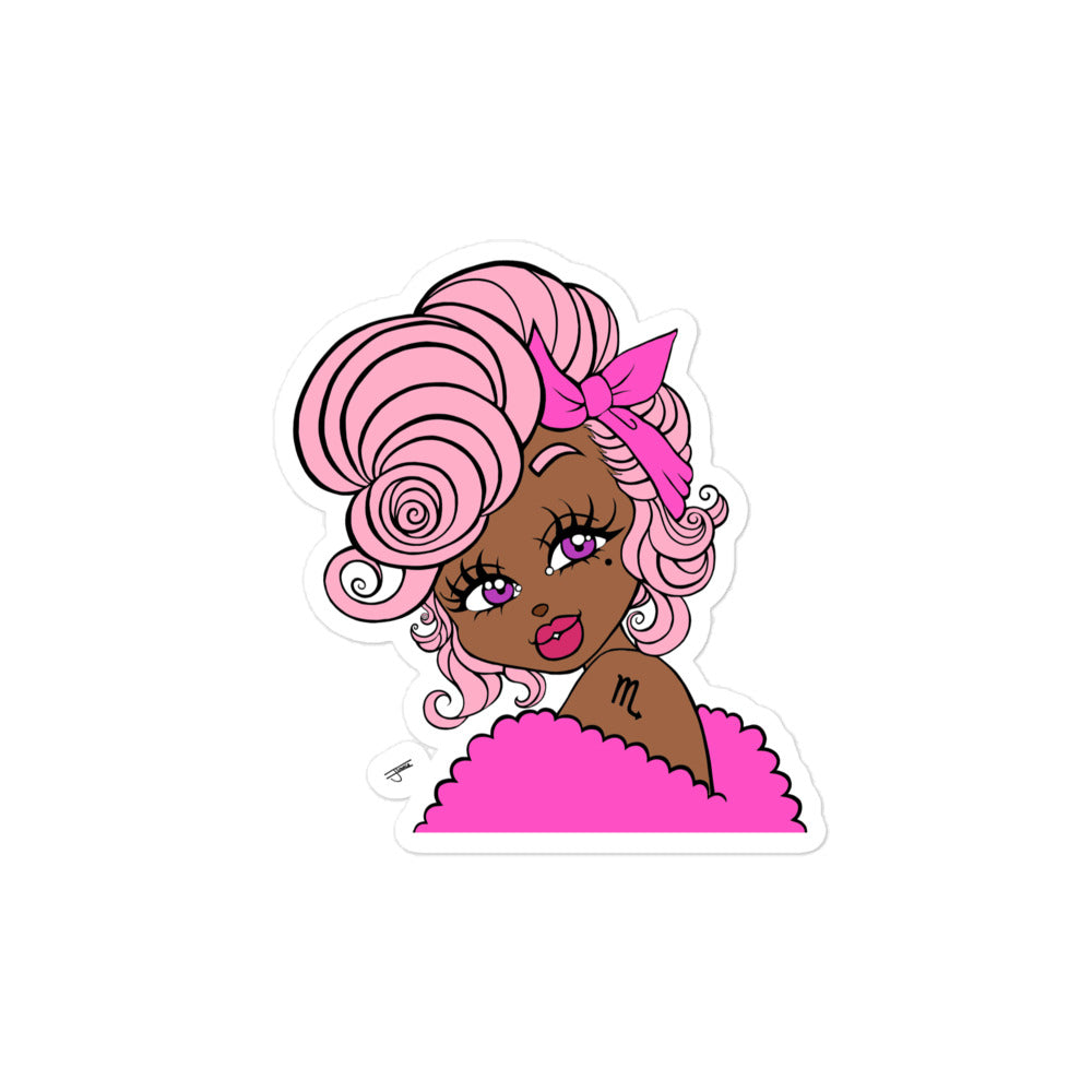 Miss Scorpio Pink Sticker