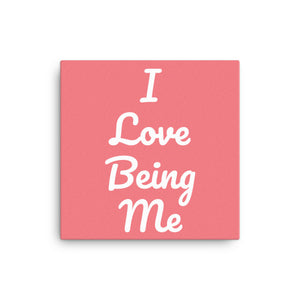 I love Being Me Canvas Pink