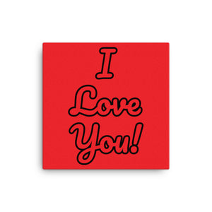I love you! Canvas Red